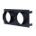 Stutzenblech 325 x 195 mm, mit 2 Stutzen Ø 125 mm, schwarz