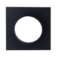 Stutzenblech 220 x 220 mm, mit 1 Stutzen &Oslash; 125 mm, schwarz