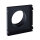 Stutzenblech 220 x 220 mm, mit 1 Stutzen Ø 125 mm, schwarz