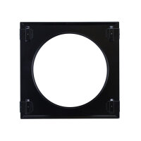 Stutzenblech 220 x 220 mm, mit 1 Stutzen &Oslash; 160 mm, schwarz