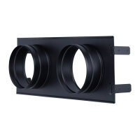 Stutzenblech 450 x 170 mm, mit 2 Stutzen &Oslash; 125 mm, schwarz