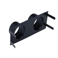 Stutzenblech 450 x 170 mm, mit 2 Stutzen &Oslash; 125 mm, schwarz