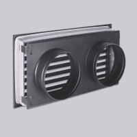 Stutzenblech 450 x 220 mm, mit 2 Stutzen Ø 125 mm,...