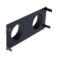 Stutzenblech 450 x 220 mm, mit 2 Stutzen &Oslash; 125 mm, schwarz