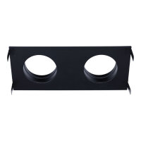 Stutzenblech 450 x 220 mm, mit 2 Stutzen &Oslash; 125 mm, schwarz