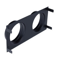 Stutzenblech 450 x 220 mm, mit 2 Stutzen &Oslash; 160 mm, schwarz