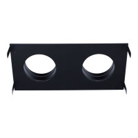 Stutzenblech 450 x 240 mm, mit 2 Stutzen &Oslash; 125 mm, schwarz