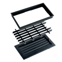 Ventlab Deckengitter verstellbar, Gitterma&szlig; 450 x 170 mm, schwarz