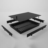 Open Air 15 - OnTop 350 x 250 mm inkl. Einbaurahmen, schwarz