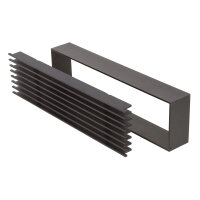 Open Air 9 &ndash; SubSteel Luftgitter, 350 x 100 mm, schwarz