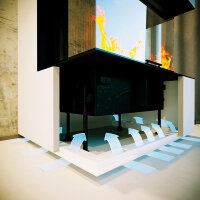 Open AirLiner Ecke Wand/Boden 90&deg;, schwarz