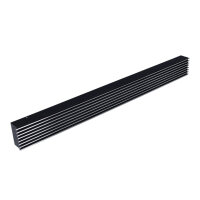 Open Air 9 - SubSteel Luftgitter, 1.000 x 100 mm, schwarz mit Edelstahlfront