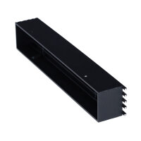 Open Air 10 - SubSteel Small Luftgitter, 350 x 60 mm, schwarz mit Edelstahlfront