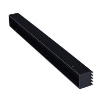 Open Air 10 - SubSteel Small Luftgitter, 650 x 60 mm, schwarz mit Edelstahlfront