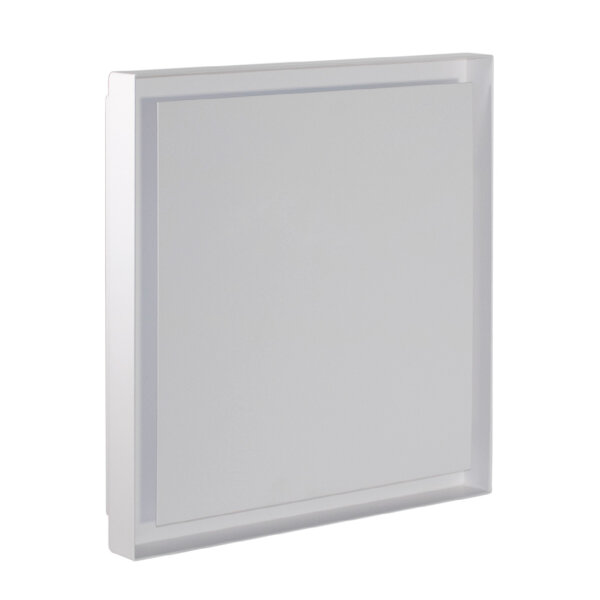 Open Air 007 – UnderCover 250 x 250 mm, Rahmen weiß, Front Stahlplatte – weiß