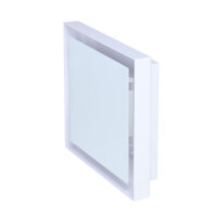 Open Air 007 &ndash; UnderCover 250 x 250 mm, Rahmen wei&szlig;, Front Glasplatte &ndash; wei&szlig;
