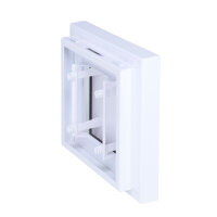 Open Air 007 &ndash; UnderCover 250 x 250 mm, Rahmen wei&szlig;, Front Glasplatte &ndash; wei&szlig;