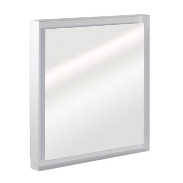 Open Air 007 – UnderCover 350 x 350 mm, Rahmen weiß, Front Glasplatte – weiß