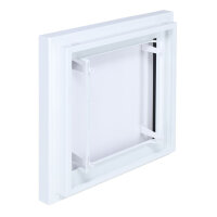 Open Air 007 &ndash; UnderCover 350 x 350 mm, Rahmen wei&szlig;, Front Glasplatte &ndash; wei&szlig;