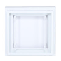 Open Air 007 &ndash; UnderCover 350 x 350 mm, Rahmen wei&szlig;, Front Glasplatte &ndash; wei&szlig;
