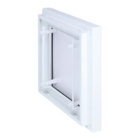 Open Air 007 &ndash; UnderCover 350 x 350 mm, Rahmen wei&szlig;, Front Glasplatte &ndash; wei&szlig;