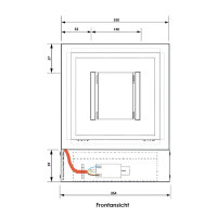 Open Air 007 &ndash; UnderCover Licht 250 x 250 mm, Rahmen wei&szlig;, Front &ndash; Putztr&auml;gerplatte