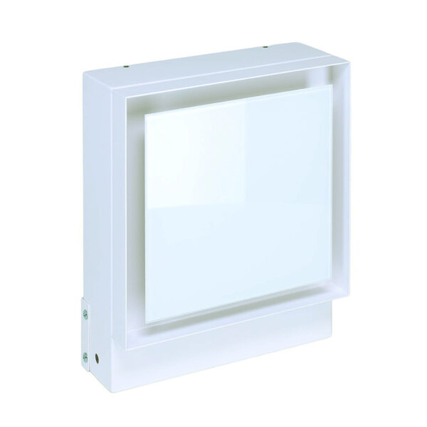 Open Air 007 – UnderCover Licht 250 x 250 mm, Rahmen weiß, Front Glasplatte – weiß