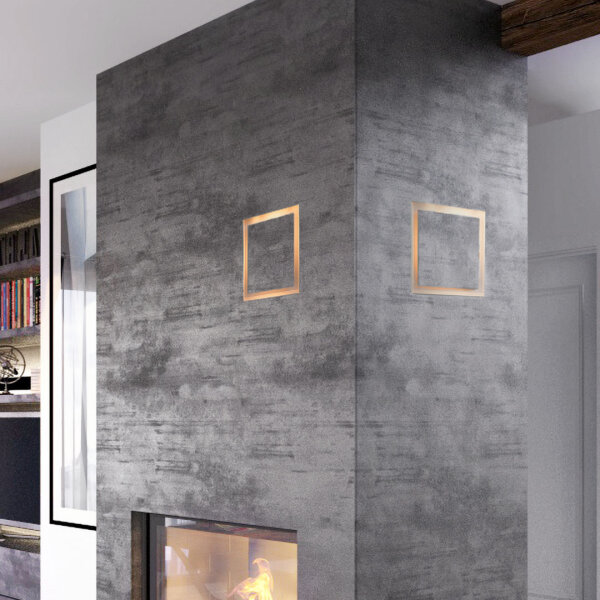 Open Air 007 – UnderCover Licht 350 x 350 mm, Rahmen weiß, Front Stahlplatte – weiß