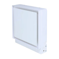 Open Air 007 &ndash; UnderCover Licht 350 x 350 mm, Rahmen wei&szlig;, Front Stahlplatte &ndash; wei&szlig;