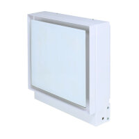 Open Air 007 &ndash; UnderCover Licht 350 x 350 mm, Rahmen wei&szlig;, Front Glasplatte &ndash; wei&szlig;