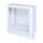Open Air 007 – UnderCover Licht 350 x 350 mm, Rahmen weiß, Front Glasplatte – weiß