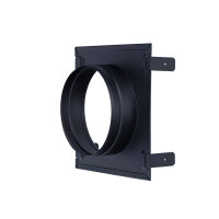 UnderCover Stutzenblech 250 x 250 mm, mit 1 Stutzen &Oslash; 125 mm, schwarz