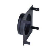 UnderCover Stutzenblech 250 x 250 mm, mit 1 Stutzen &Oslash; 125 mm, schwarz