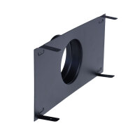 UnderCover Stutzenblech 440 x 220 mm, mit 1 Stutzen &Oslash; 125 mm, schwarz