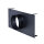 UnderCover Stutzenblech 440 x 220 mm, mit 1 Stutzen Ø 125 mm, schwarz