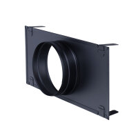 UnderCover Stutzenblech 440 x 220 mm, mit 1 Stutzen &Oslash; 150 mm, schwarz