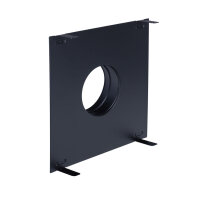 UnderCover Stutzenblech 350 x 350 mm, mit 1 Stutzen &Oslash; 125 mm, schwarz