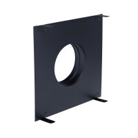 UnderCover Stutzenblech 350 x 350 mm, mit 1 Stutzen  &Oslash; 150 mm, schwarz