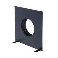 UnderCover Stutzenblech 350 x 350 mm, mit 1 Stutzen  &Oslash; 150 mm, schwarz