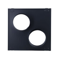 UnderCover Stutzenblech 350 x 350 mm, mit 2 Stutzen...