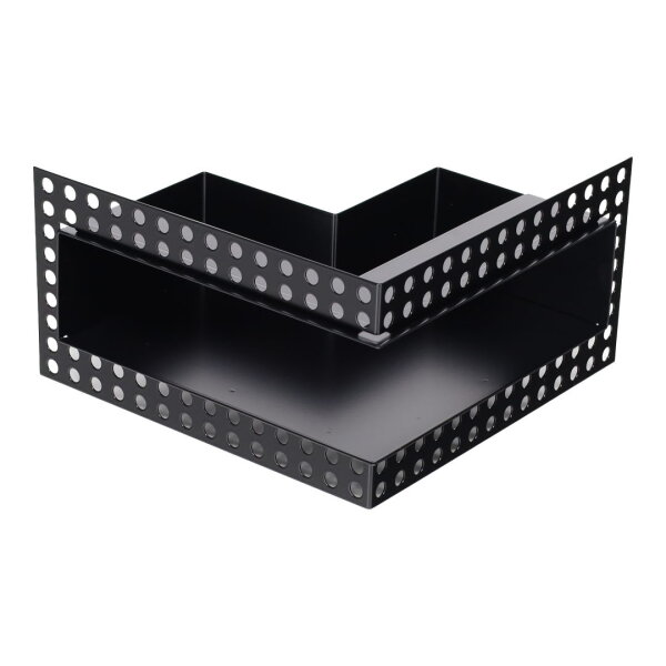Open Air DOT putzbündige Ventilationsleiste ECKE 200 x 200 x 60 mm, schwarz