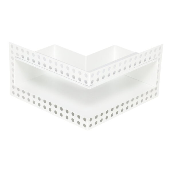 Open Air DOT putzbündige Ventilationsleiste ECKE 200 x 200 x 60 mm, weiß