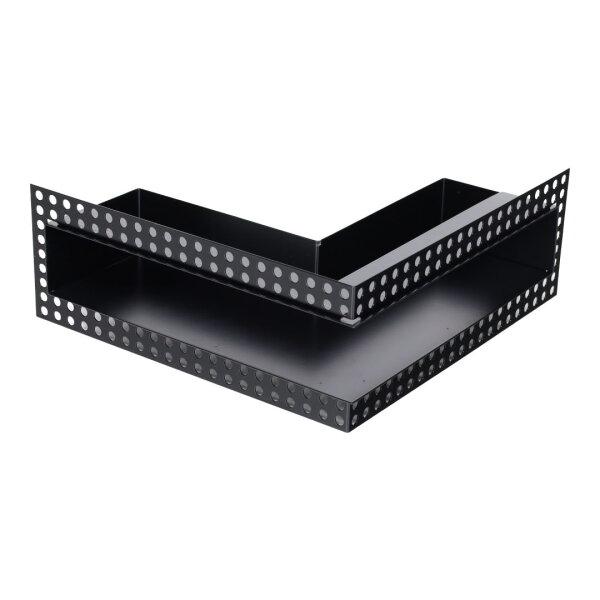 Open Air DOT putzbündige Ventilationsleiste ECKE 300 x 300 x 60 mm, schwarz