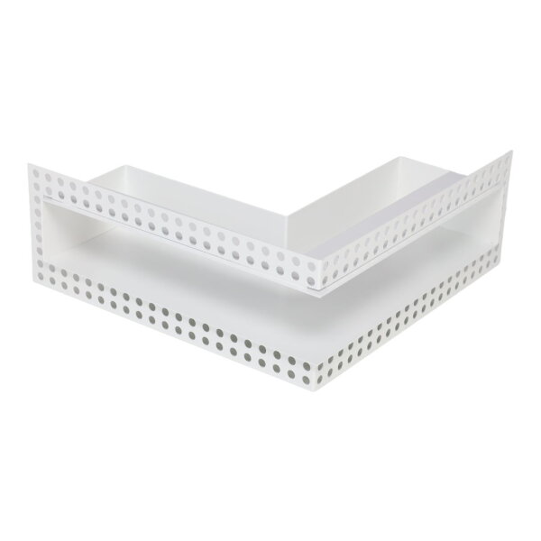 Open Air DOT putzbündige Ventilationsleiste ECKE 300 x 300 x 60 mm, weiß