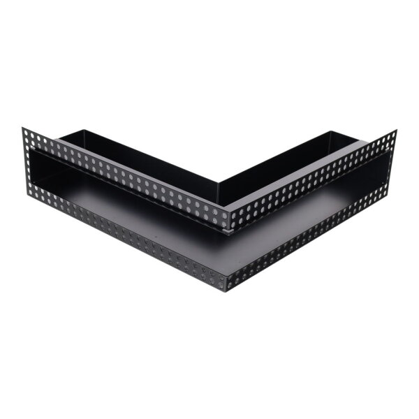 Open Air DOT putzbündige Ventilationsleiste ECKE 400 x 400 x 60 mm, schwarz