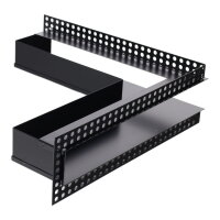 Open Air DOT putzb&uuml;ndige Ventilationsleiste ECKE 400 x 400 x 60 mm, schwarz