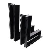 Open Air DOT putzb&uuml;ndige Ventilationsleiste ECKE 400 x 400 x 60 mm, schwarz