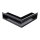 Open Air DOT putzbündige Ventilationsleiste ECKE 400 x 400 x 60 mm, schwarz