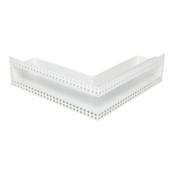 Open Air DOT putzbündige Ventilationsleiste ECKE 400 x 400 x 60 mm, weiß