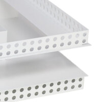 Open Air DOT putzb&uuml;ndige Ventilationsleiste ECKE 400 x 400 x 60 mm, wei&szlig;